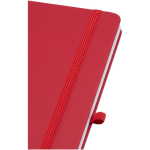 A5-notitieboek met harde kaft van kunstleer en gelinieerde pagina’s kleur rood weergave detail 1