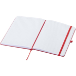 A5-notitieboek met harde kaft van kunstleer en gelinieerde pagina’s kleur rood tweede weergave