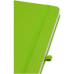 A5-notitieboek met harde kaft van kunstleer en gelinieerde pagina’s kleur limoen groen weergave detail 1