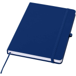 A5-notitieboek met harde kaft van kunstleer en gelinieerde pagina’s kleur marineblauw