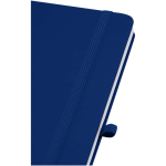 A5-notitieboek met harde kaft van kunstleer en gelinieerde pagina’s kleur marineblauw weergave detail 1