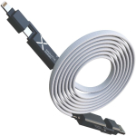 Magnetische oplaadkabel met oprolfunctie en dubbele ingang 60W kleur grijs tweede weergave