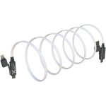 Magnetische oplaadkabel met oprolfunctie en dubbele ingang 60W kleur grijs derde weergave