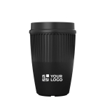 Herbruikbare beker met 360° deksel en isolerende rand 350ml met afdrukgebied