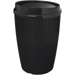 Herbruikbare beker van gerecycled kunststof met enkele wand 350 ml kleur zwart