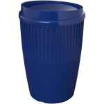 Herbruikbare beker van gerecycled kunststof met enkele wand 350 ml kleur blauw