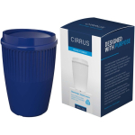 Herbruikbare beker van gerecycled kunststof met enkele wand 350 ml kleur blauw vierde weergave