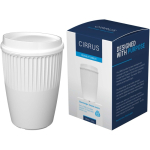 Herbruikbare beker van gerecycled kunststof met enkele wand 350 ml kleur wit vierde weergave