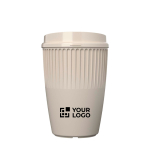 Herbruikbare beker van gerecycled kunststof met enkele wand 350 ml met afdrukgebied