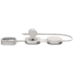 3-in-1 draadloos laadstation voor Apple-apparaten Zens kleur wit tweede weergave achterkant