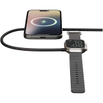 Compacte draadloze oplader met USB-C en 15 W snelladen Zens kleur zwart tweede weergave