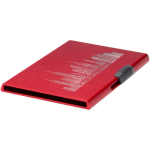 Magnetische pashouder met RFID-bescherming en gerecyclede materialen kleur rood weergave bedrukking logo 2