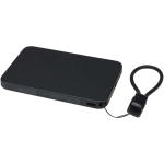 Personaliseerbare powerbank met magnetische bevestiging en koord 5.000 mAh kleur zwart tweede weergave