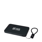 Personaliseerbare powerbank met magnetische bevestiging en koord 5.000 mAh met afdrukgebied