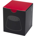 Compacte magnetische speaker met aluminium afwerking en 3 W vermogen kleur zwart tweede weergave met doos