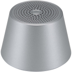 Compacte magnetische speaker met aluminium afwerking en 3 W vermogen kleur zilver