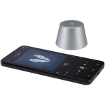 Compacte magnetische speaker met aluminium afwerking en 3 W vermogen kleur zilver derde weergave