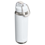 Dubbelwandige vacuümgeïsoleerde waterfles 710 ml Stanley kleur wit derde weergave achterkant