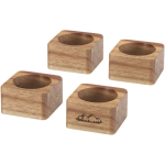 Stevige servetringen van acaciahout met natuurlijke nerfafwerking kleur hout weergave bedrukking logo 2