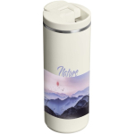 Lekvrije dubbelwandige thermobeker met fliptopdeksel 350ml Stanley kleur beige