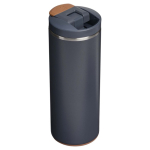 Lekvrije dubbelwandige thermobeker met fliptopdeksel 350ml Stanley kleur grijsachtig blauw tweede weergave achterkant
