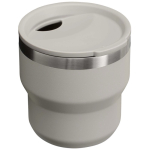 Stapelbare thermische beker met dubbele wand van roestvrij staal 295 ml Stanley kleur grijs derde weergave achterkant