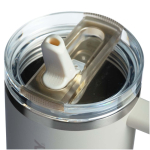 Stanley thermobeker 1,18 L met lekvrije inklapbare rietje kleur beige weergave detail 1