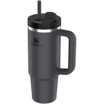 Stanley thermobeker 890 ml met draaideksel en herbruikbaar rietje kleur zwart