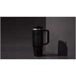 Stanley thermobeker 890 ml met draaideksel en herbruikbaar rietje kleur zwart luxe weergave 2