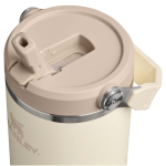 Stanley thermobeker 890ml met lekvrije inklapbare rietje kleur beige weergave detail 1