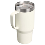 Thermische roestvrijstalen beker met spatdeksel 710ml Stanley kleur beige tweede weergave achterkant