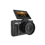 Prixton digitale camera 64 MP met kantelbaar 3'' IPS-scherm kleur zwart tweede weergave