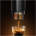 Draagbare koffiemachine 15bar druk en oplaadbaar 80ml Prixton kleur zwart