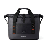 Draagbare koelbox met rolsluiting en isolatie Nordic Drift 22 L kleur zwart weergave met logo