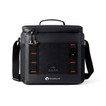 Koeltas met verstelbare schouderriem en vakken Nordic Drift Storm10L kleur zwart weergave met logo