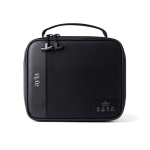 Thermische lunchtas met buitenvak en handvat Nordic Drift Storm kleur zwart weergave met logo