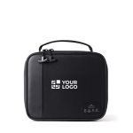 Thermische lunchtas met buitenvak en handvat Nordic Drift Storm kleur zwart met afdrukgebied