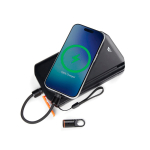 USB-C-snelloplaadkabel met karabijnhaak Nordic Drift Everest 60W kleur zwart derde weergave
