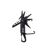 Multitool met 12 functies en karabijnhaak Nordic Drift Adventure kleur zwart met afdrukgebied