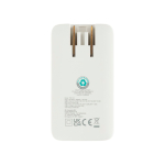 Ultradunne platte oplader met reisstekkers en USB-C 65W kleur wit vierde weergave