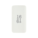 Ultradunne platte oplader met reisstekkers en USB-C 65W kleur wit weergave met logo