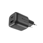 Compacte, milieuvriendelijke USB-lader met EU-stekker 100W kleur zwart vierde weergave