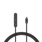 USB-C naar USB-C oplaadkabel met verstelbare telefoonhouder 65W kleur zwart derde weergave