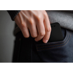 Ultradunne powerbank van 4 mm met draadloos laden 3000 mAh kleur zwart sfeer weergave