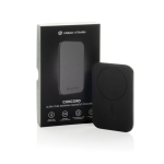Ultradunne powerbank van 4 mm met draadloos laden 3000 mAh kleur zwart weergave met doos
