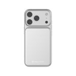 Magnetische QI2.2-powerbank van gerecycled aluminium, ultradun, 5000 mAh kleur zilver tiende weergave