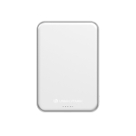 Magnetische QI2.2-powerbank van gerecycled aluminium, ultradun, 5000 mAh kleur zilver vierde weergave
