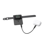 Ecologische magnetische powerbank met draadloos laden 15W 5000 mAh kleur zwart zesde weergave