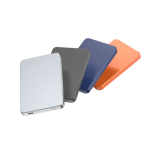 Ecologische magnetische powerbank met draadloos laden 15W 5000 mAh kleur zwart algemene weergave
