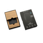 Ecologische magnetische powerbank met draadloos laden 15W 5000 mAh kleur zwart weergave met doos
